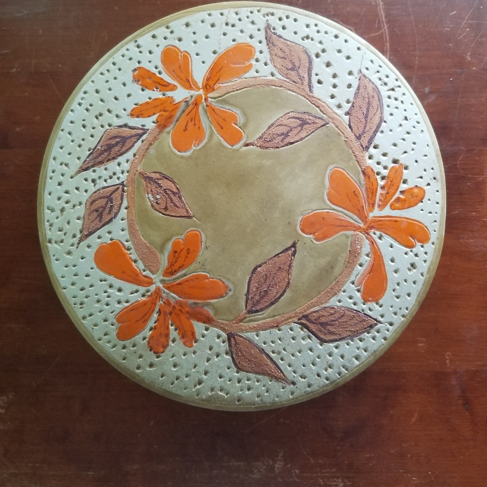Vintage| Cermaic Dish With Top, Handmade, Pottery